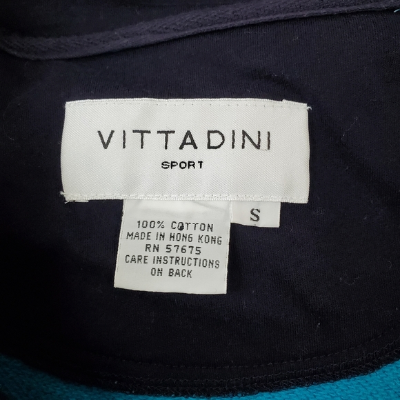 VITTADINI Sport Womens Snap Button Blue Sweatshirt Sweater Size S - Picture 8 of 8